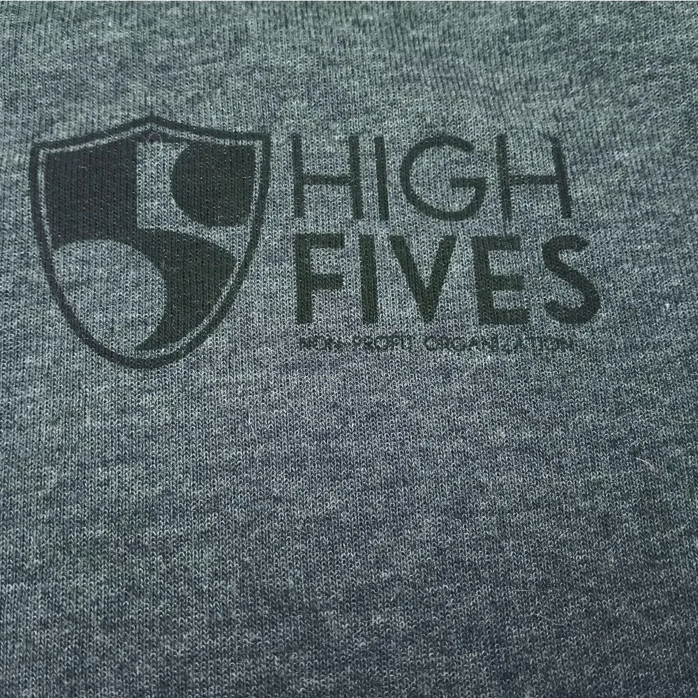 Russell Athletic Longsleeves Gray High Five Print